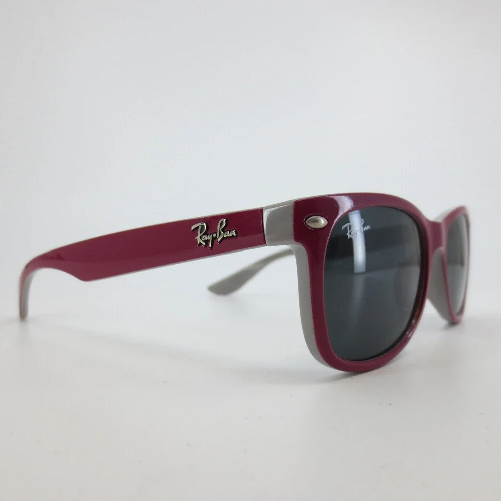 Ray-Ban Junior RJ 9052S 177/87 Bordeaux Red Grey Wayfarer Sunglasses 47mm